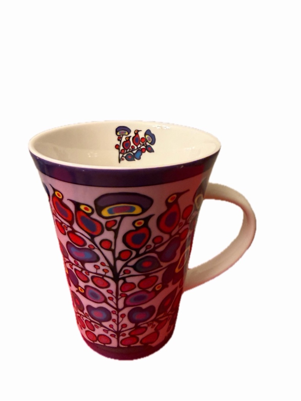 Oscardo Canada Art Mug Colorful Folk Art Tall Latte Coffee Cup